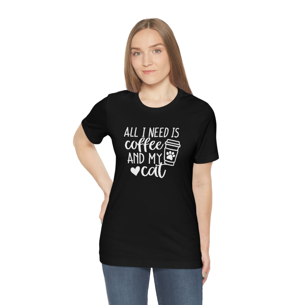 P- All I Need is Coffee and My Cat Tee
