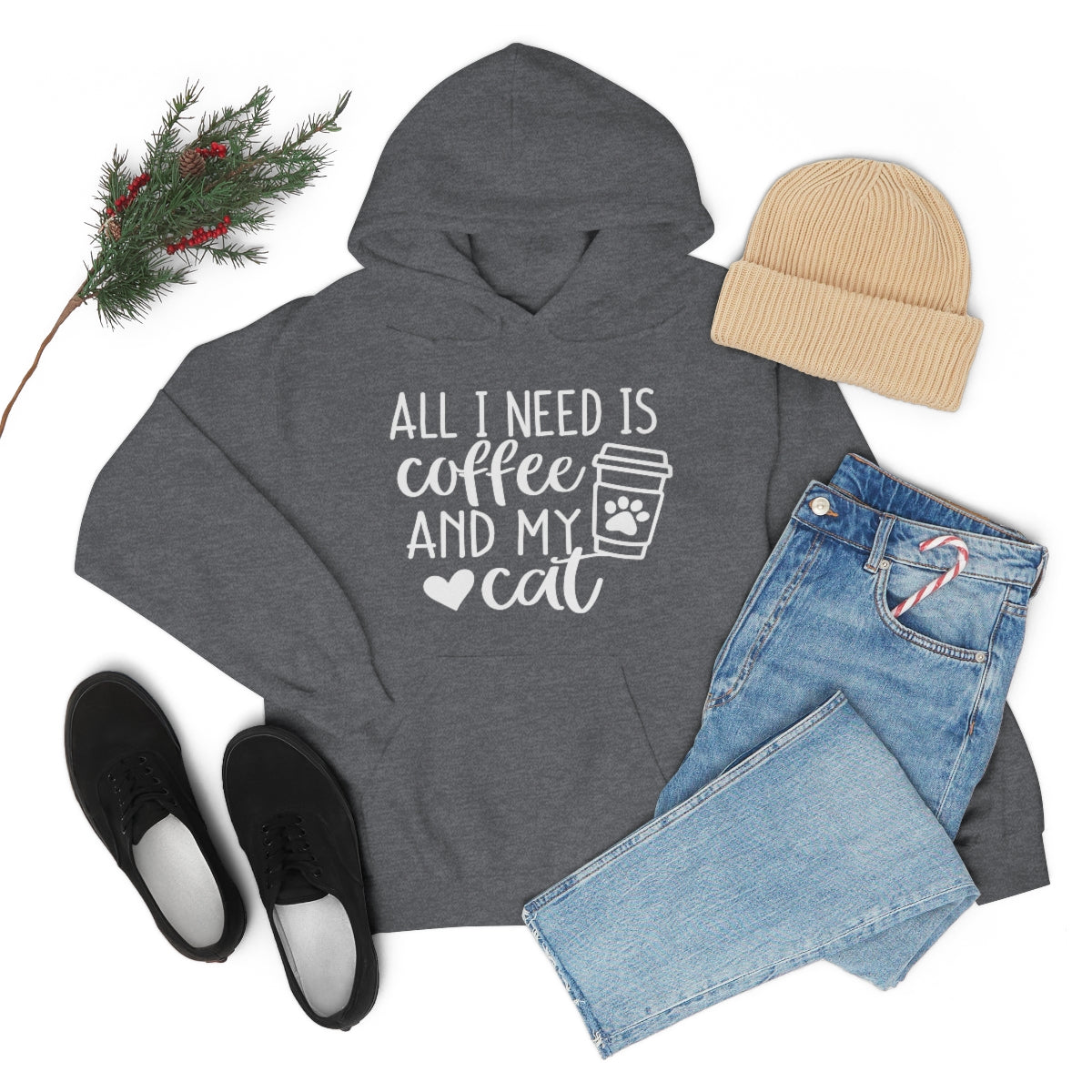 P- All I Need Is Coffee and My Cat Hoodie