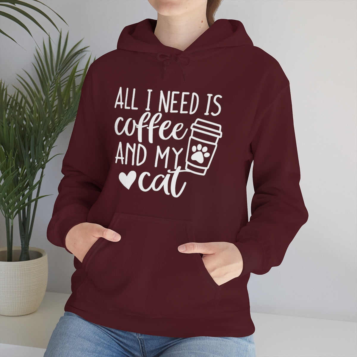 P- All I Need Is Coffee and My Cat Hoodie