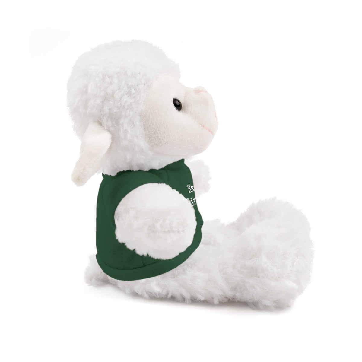 SA- Happy Birthday White Font Stuffed Animals with Tee
