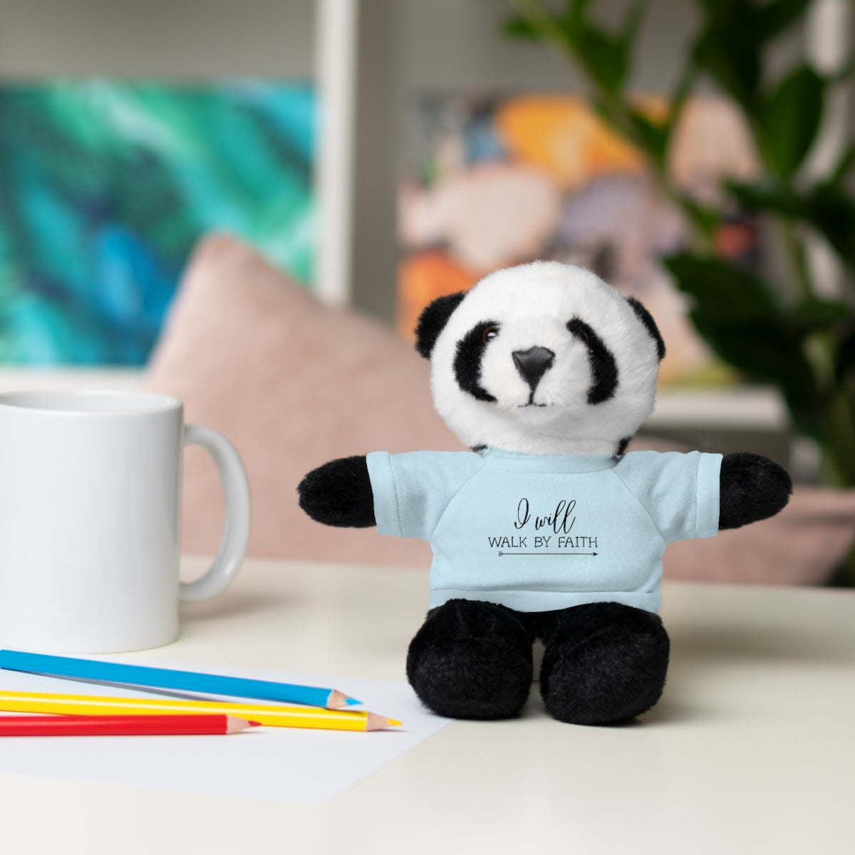 C- I Will Walk By Faith Stuffed Animals with Tee