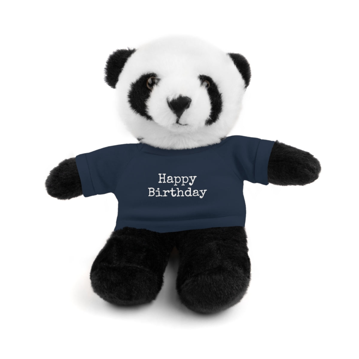 SA- Happy Birthday White Font Stuffed Animals with Tee