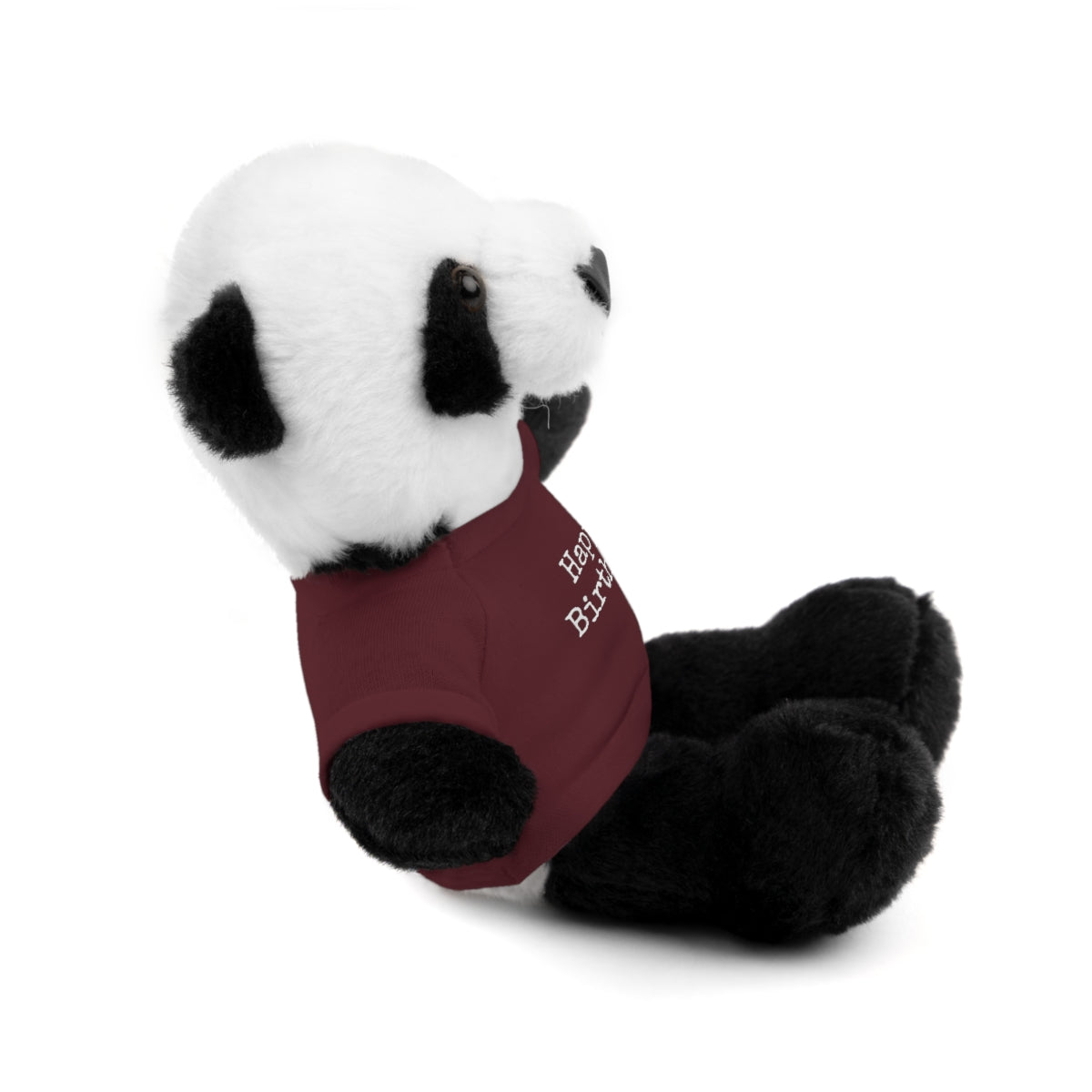 SA- Happy Birthday White Font Stuffed Animals with Tee