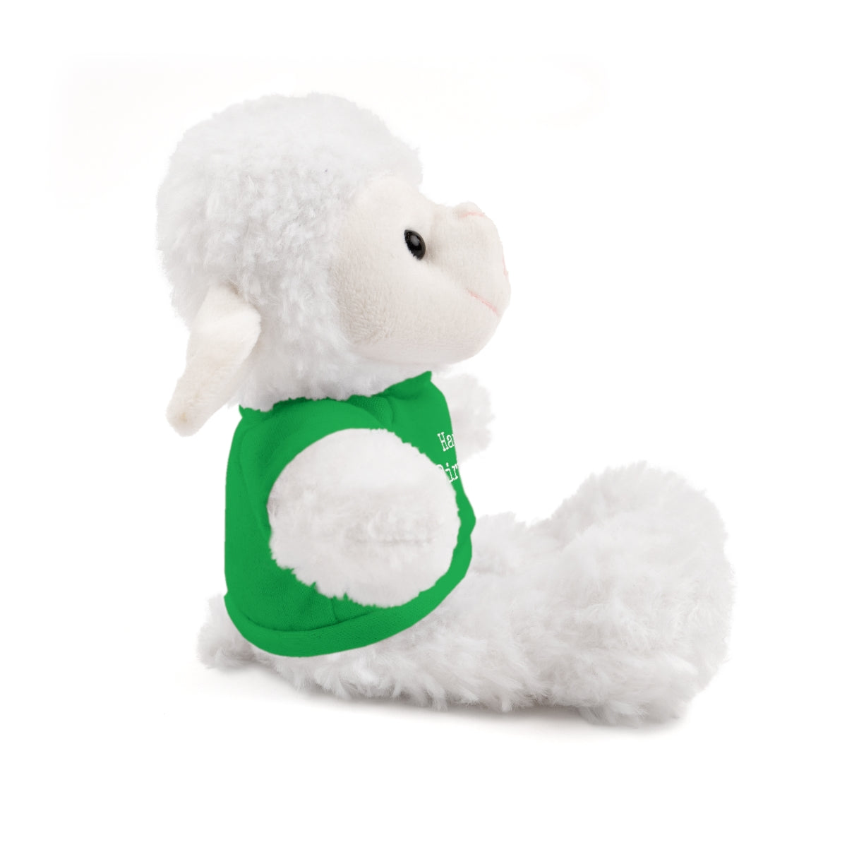 SA- Happy Birthday White Font Stuffed Animals with Tee