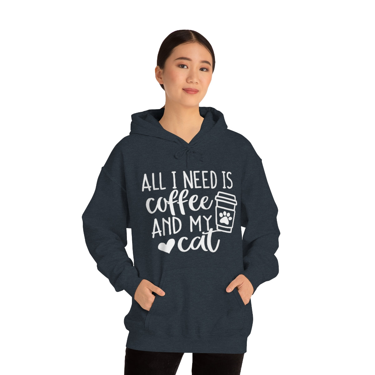 P- All I Need Is Coffee and My Cat Hoodie