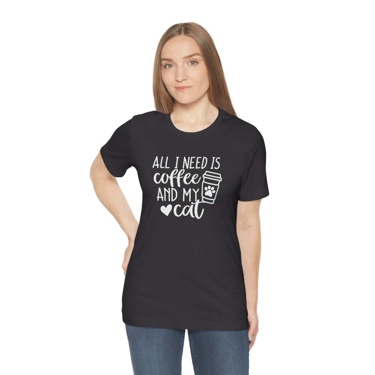 P- All I Need is Coffee and My Cat Tee