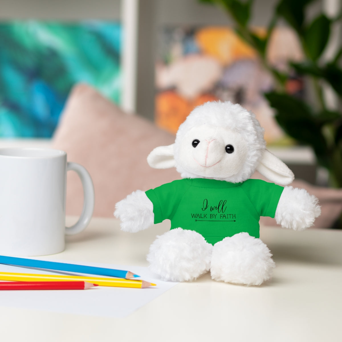 C- I Will Walk By Faith Stuffed Animals with Tee