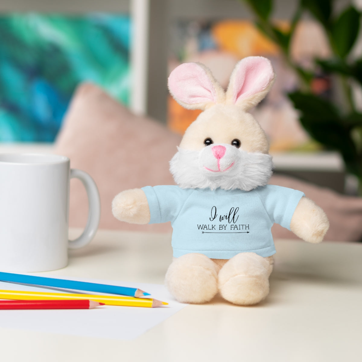 C- I Will Walk By Faith Stuffed Animals with Tee