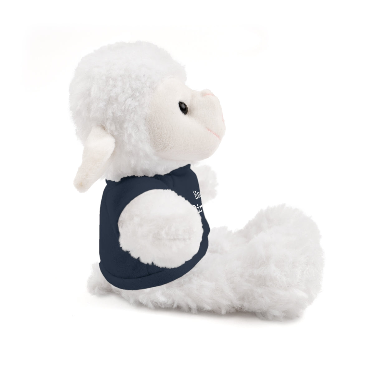 SA- Happy Birthday White Font Stuffed Animals with Tee