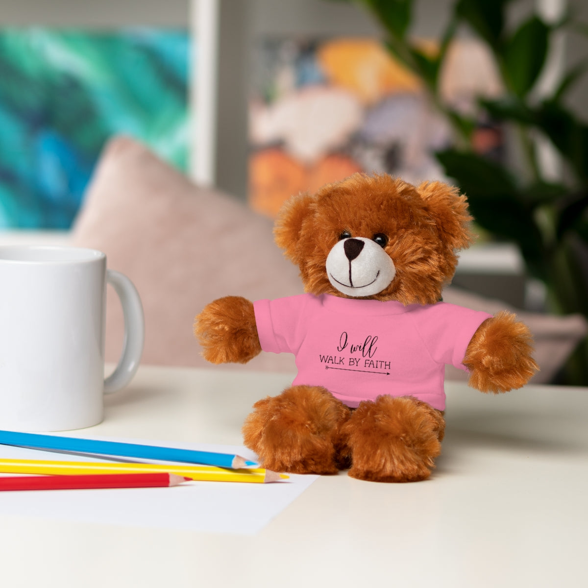 C- I Will Walk By Faith Stuffed Animals with Tee