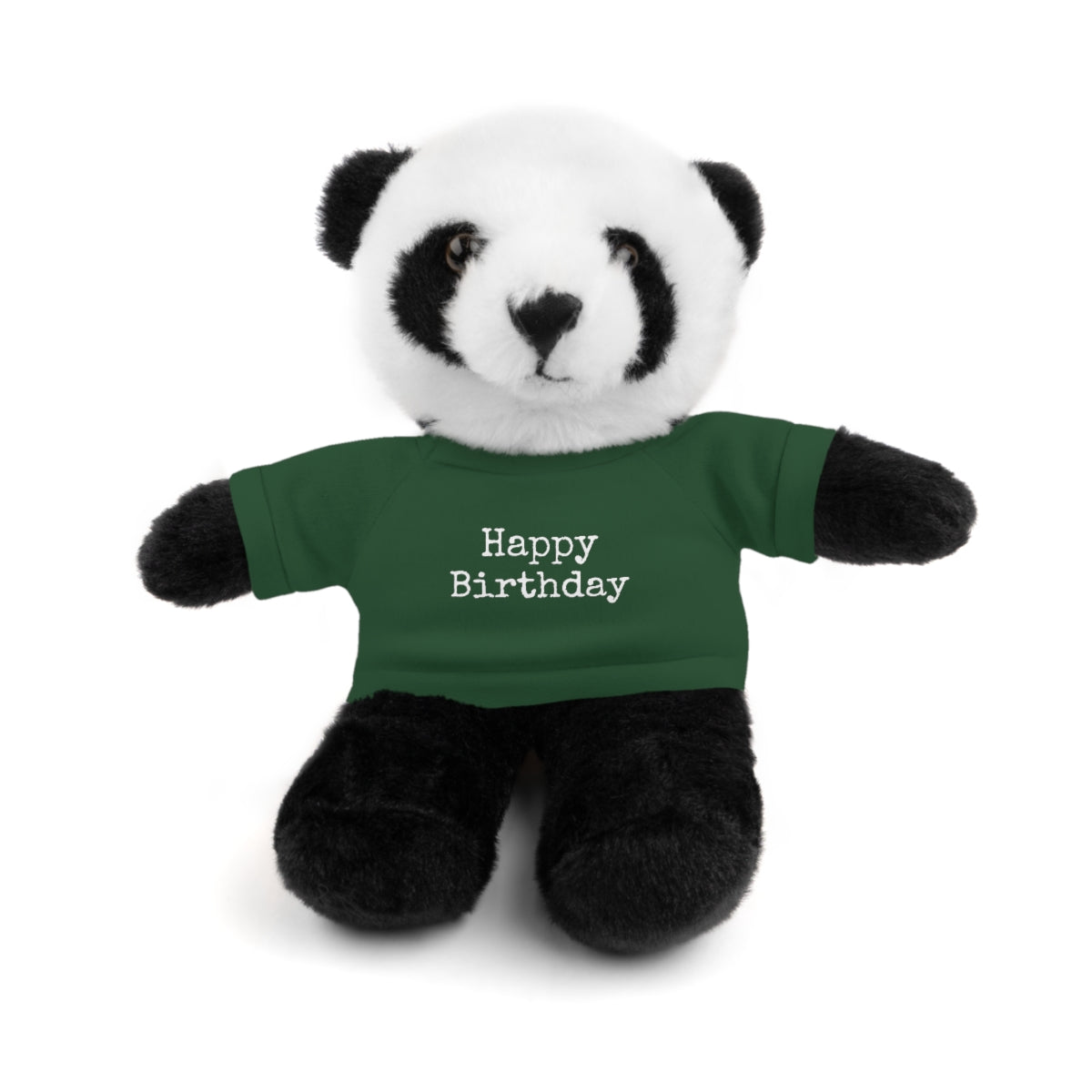 SA- Happy Birthday White Font Stuffed Animals with Tee