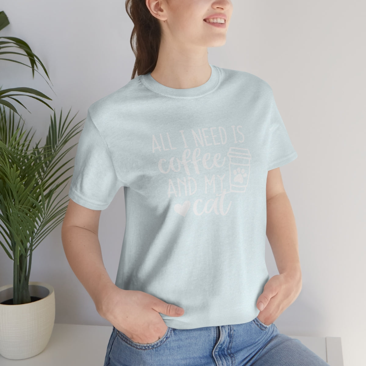 P- All I Need is Coffee and My Cat Tee