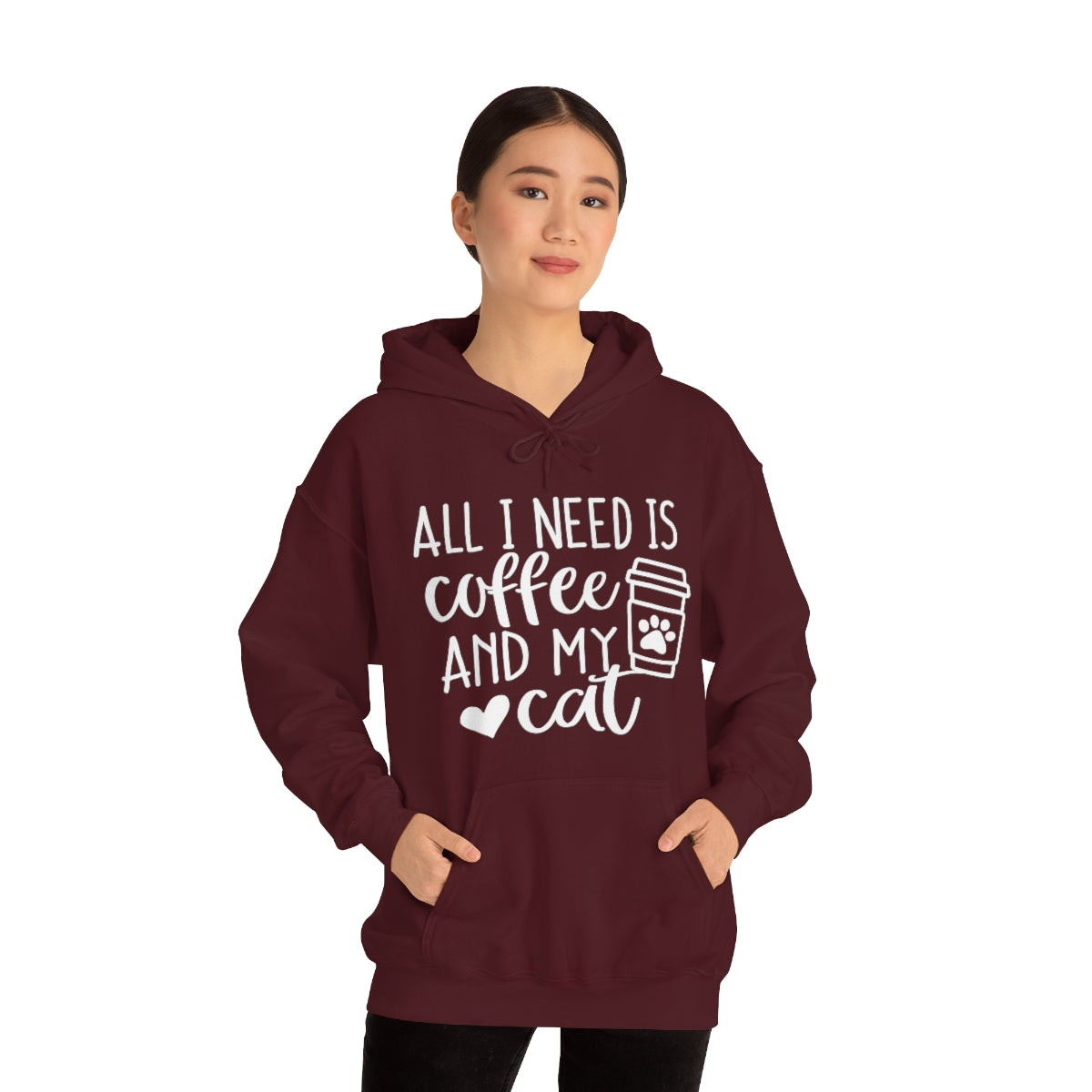 P- All I Need Is Coffee and My Cat Hoodie
