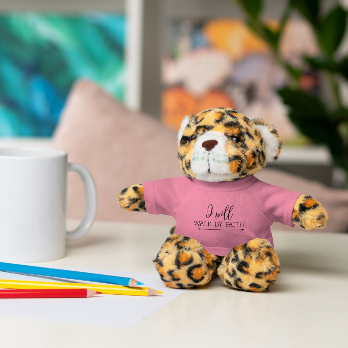 C- I Will Walk By Faith Stuffed Animals with Tee