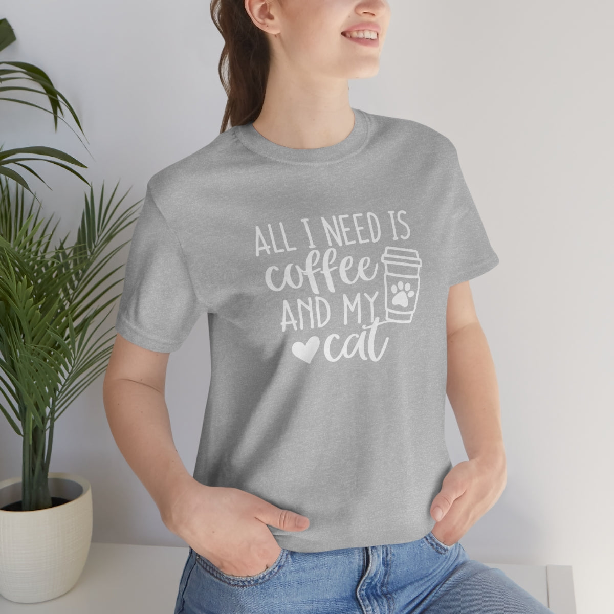P- All I Need is Coffee and My Cat Tee