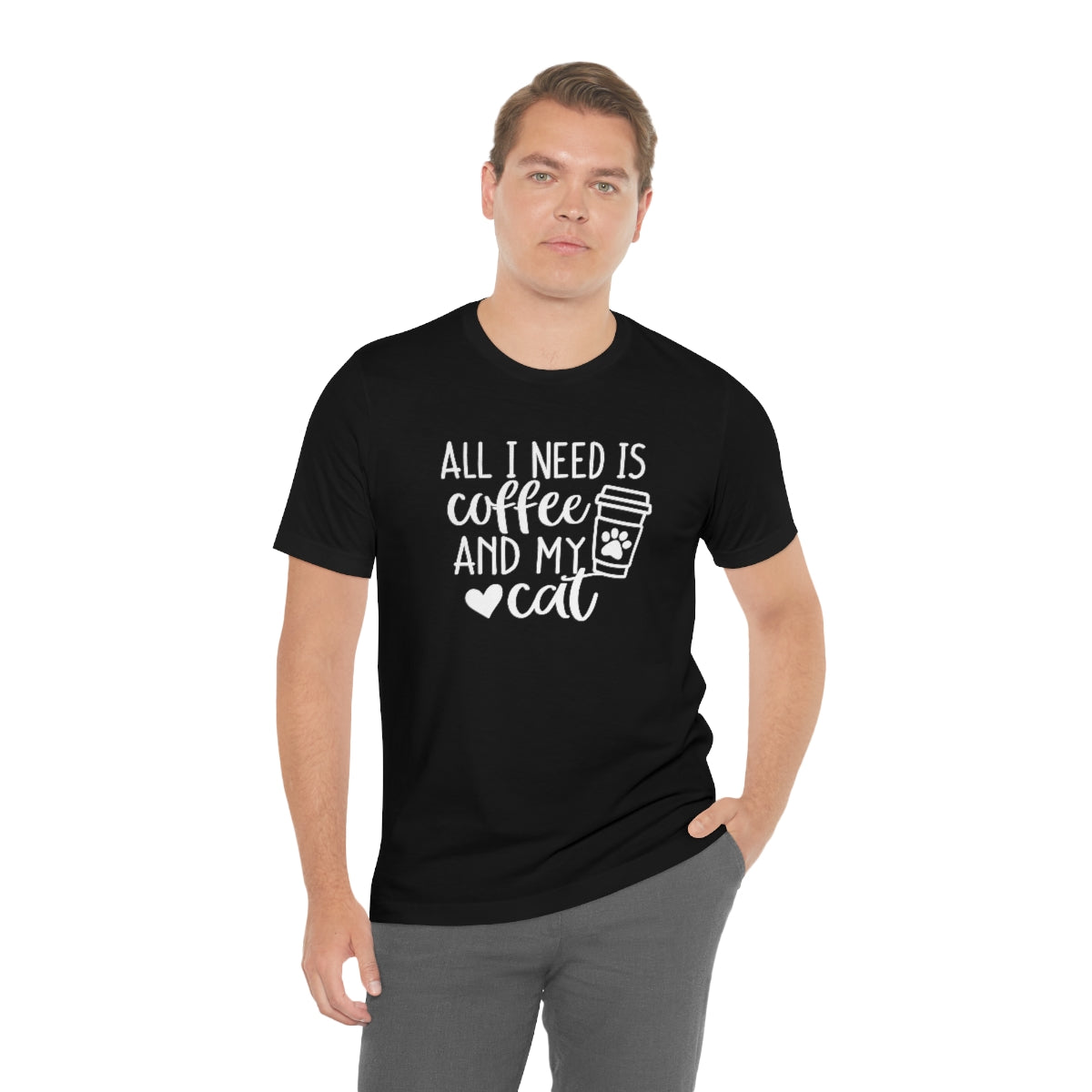 P- All I Need is Coffee and My Cat Tee