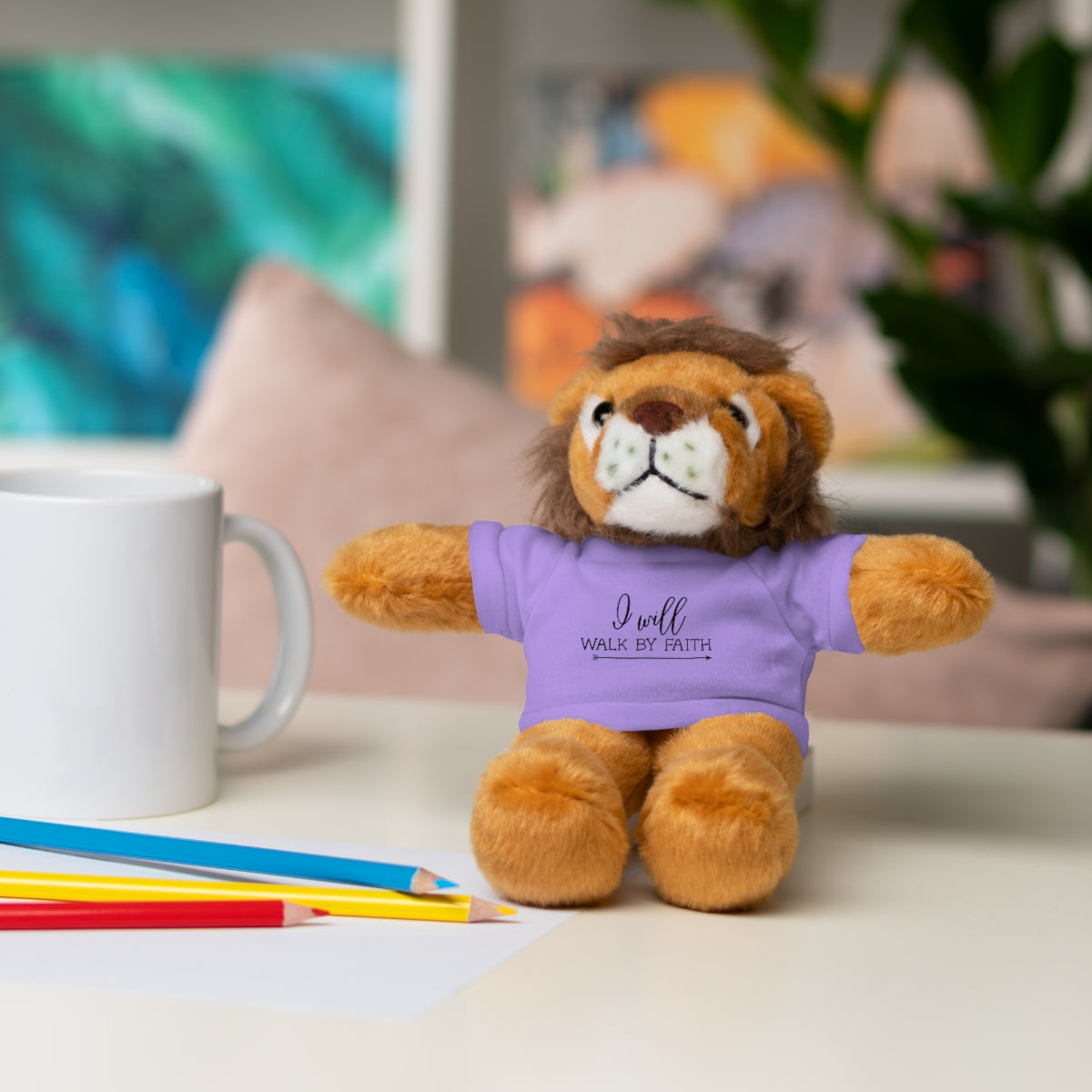 C- I Will Walk By Faith Stuffed Animals with Tee