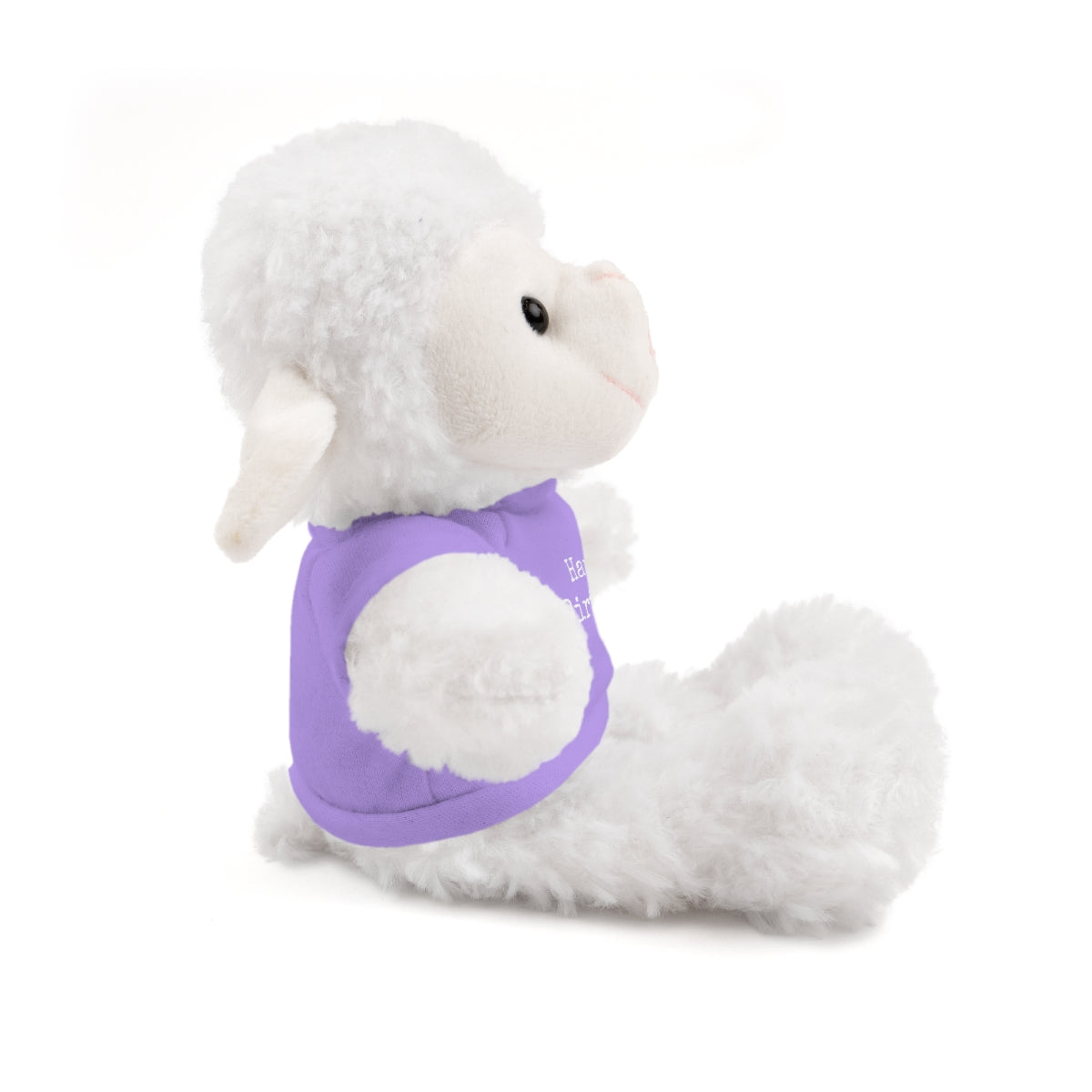 SA- Happy Birthday White Font Stuffed Animals with Tee