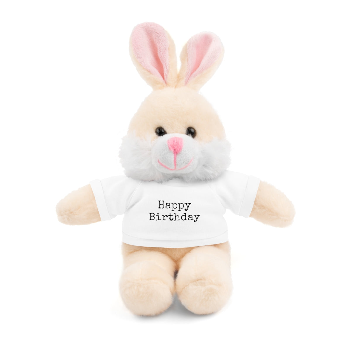 SA- Happy Birthday Black Font Stuffed Animals with Tee