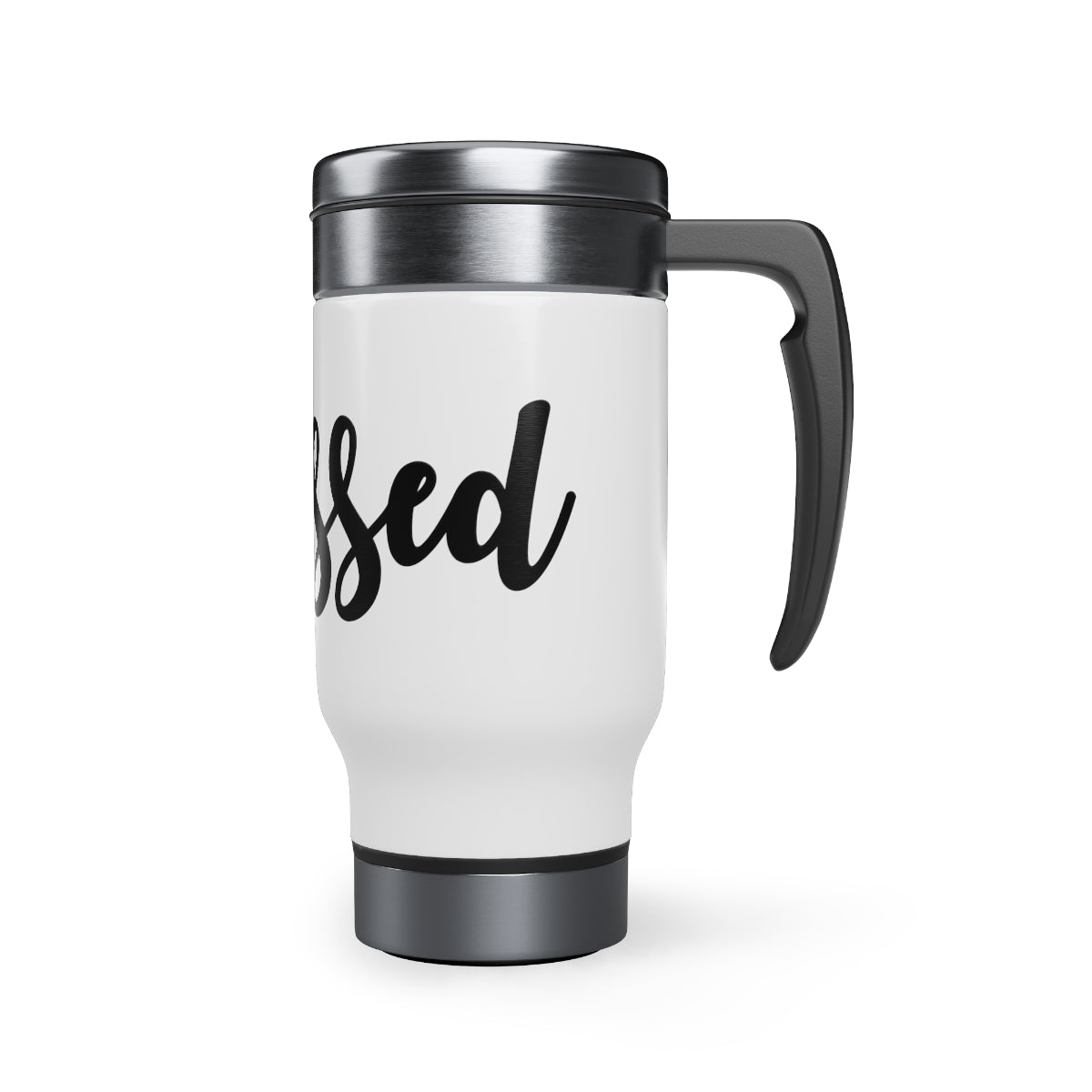C- Blessed Stainless Steel Travel Mug with Handle, 14oz
