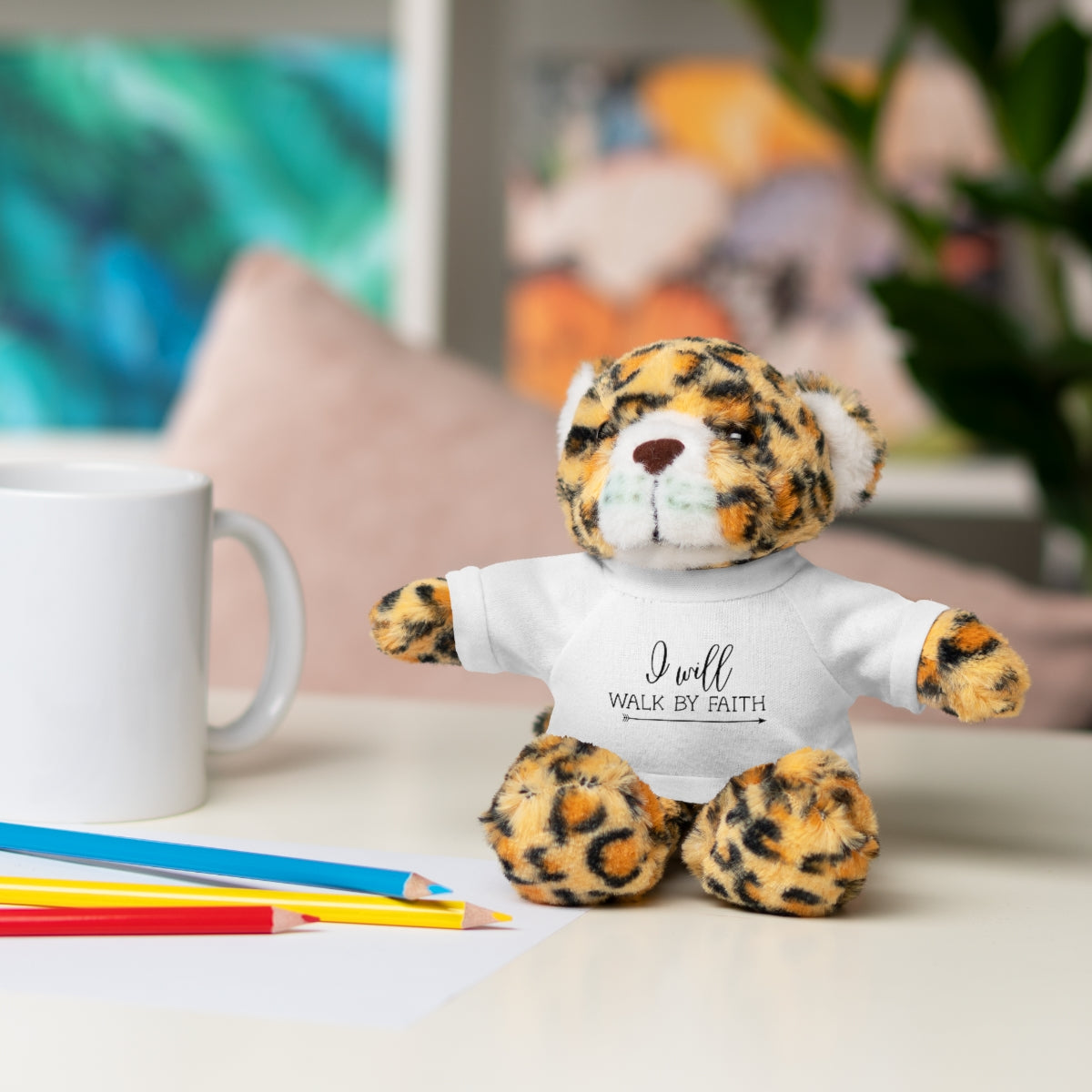 C- I Will Walk By Faith Stuffed Animals with Tee
