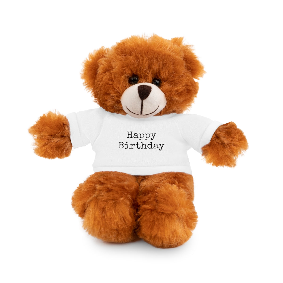 SA- Happy Birthday Black Font Stuffed Animals with Tee