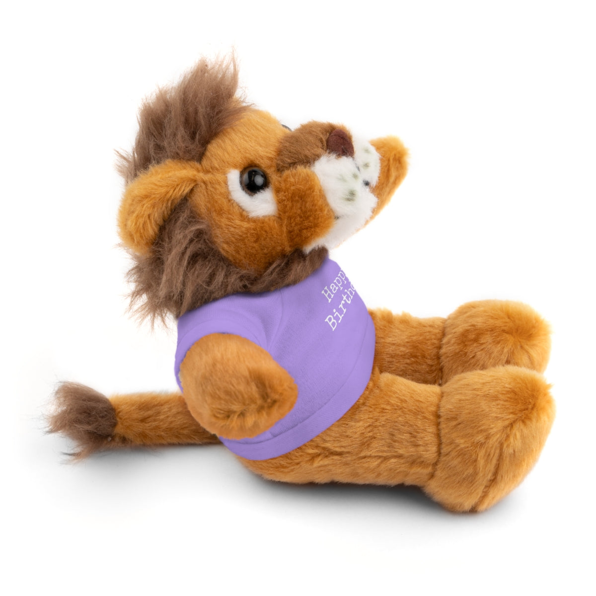 SA- Happy Birthday White Font Stuffed Animals with Tee