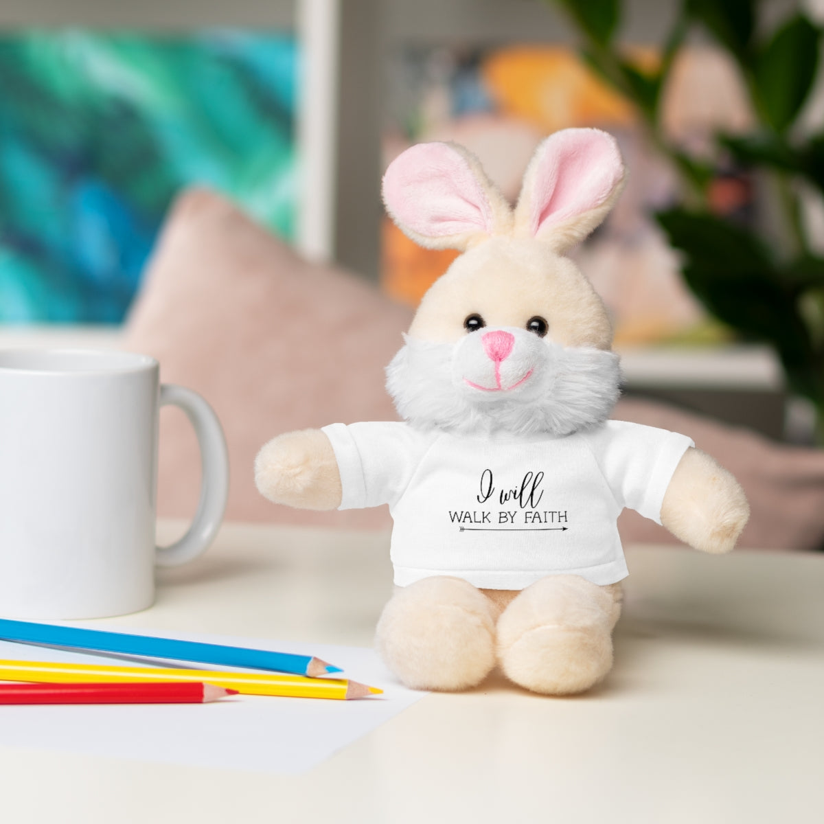 C- I Will Walk By Faith Stuffed Animals with Tee